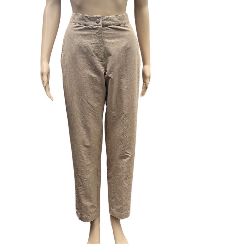 L.L. Bean Beige Slacks Utility Pants with Pocket Zipper Details size 8R
